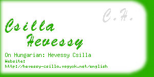 csilla hevessy business card